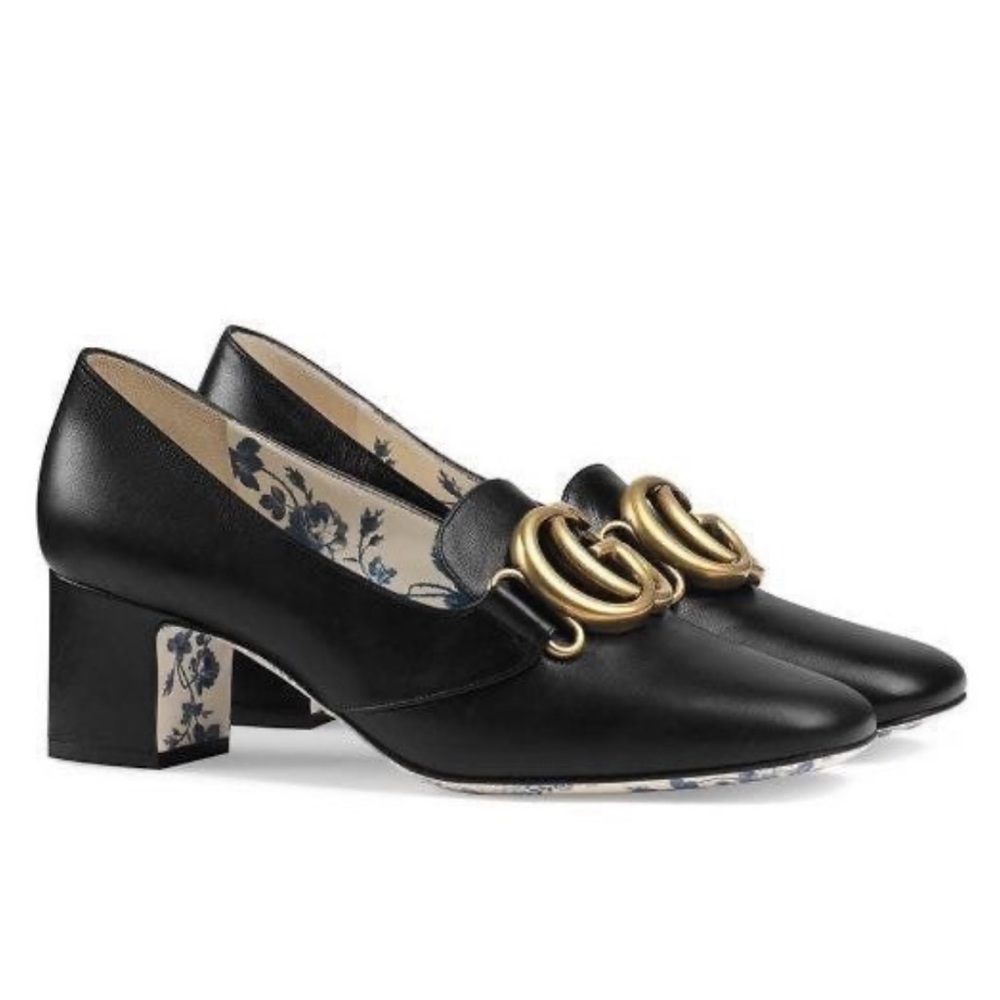 Gucci Victoire 55mm Double G pumps rare NWT